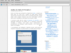 WebPositive's menubar