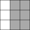 3x3 boxes with the first column white